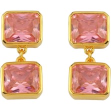 Linya Jewellery Ikili Pembe Kadın Gümüş Küpe