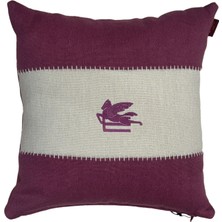 Etro Home Pegaso Fuşya Keten Dekoratif Yastık