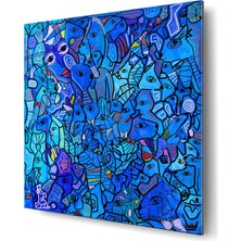 Lovinart Jude's Blue Party By Ferruh Karakaşlı 100X100 cm