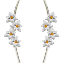 Ezra Baghaki Jewellery Nergis Çiçekleri 925 Ayar Gümüş Kadın Küpe
