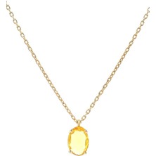 Gilda By Gradiva Gilda Yellow Sapphire Pırlantalı Kadın Altın Kolye