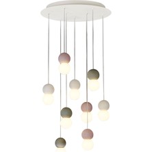 Bakara Collection Galaxia 9 Beyaz Metal Avize