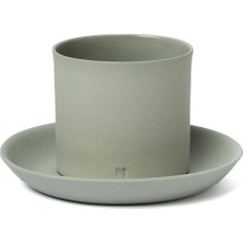 Masuma Ceramics Grey Porselen Espresso Fincanı ve Tabağı