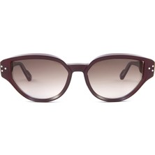 Snob Milano x Nove 25 Gran Tosa Bordo Asetat Kadın Güneş Gözlüğü