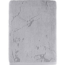 İrya Marble Gri Jakarlı %100 Pamuk Banyo Havlusu 70 x 140 cm
