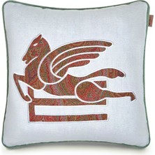 Etro Home Somerset Mavi Keten Dekoratif Yastık