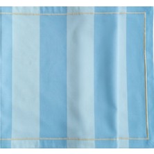 Meja Atelier Kai Açık Mavi Çizgili Pamuk Runner 50 x 160 cm