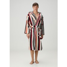 Missoni Home Kırmızı Zikzak Desenli Bornoz