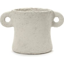 Serax Pot White Earth Kırık Beyaz Seramik Vazo 23 cm