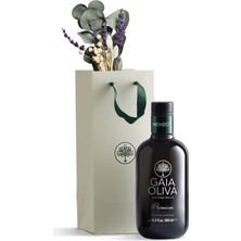 Gaia Oliva Premium Memecik Erken Hasat Natürel Sızma Zeytinyağı 500 ml ve El Yapımı Çiçekli Hediye Seti