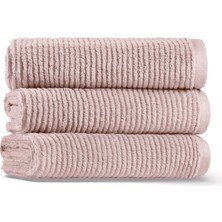 L’appartement Slim Ribbed Fibrosoft® Pamuklu Tekli Yüz Havlusu 50 x 90 cm