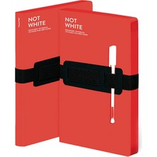 Nuuna Not White Kırmızı Çizgisiz Defter