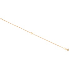 Collection Taşlı Harf Detaylı Kadın Altın Bileklik