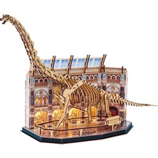 Cubic Fun Natural Museum Brachiosaurus LED Işıklı 216 Parça 10+ Yaş 3D Puzzle L544H