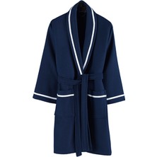 DK Store Livenza Lacivert Pamuklu Unisex Pike Bornoz