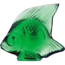 Lalique Yeşil Balık Formlu Kristal Obje
