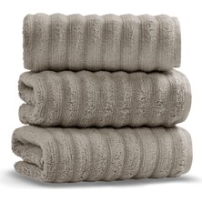 L’appartement Key West Fibrosoft® Warm Gray Pamuklu Tekli Yüz Havlusu 50 x 90 cm