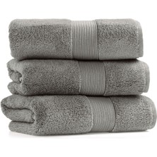L’appartement Alston Fibroluxe® Dark Gray Pamuklu Tekli Banyo Havlusu 70 x 140 cm