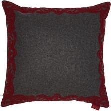Etro Home Gri 45X45 cm Yün Dekoratif Yastık