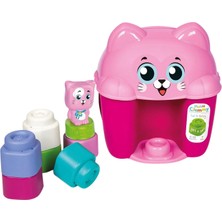 Baby Clementoni Soft Clemmy Kedicik Yumuşak Oyuncak Blok Kova Seti