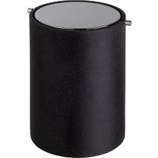 System Bathroom Accessories Siyah Krom Banyo Çöp Kovası 4 Lt