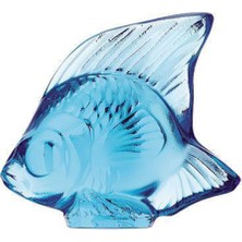 Lalique Mavi Balık Formlu Kristal Obje