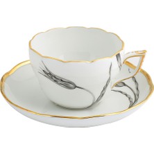 Herend Lale Desenli Porselen Çay Fincanı ve Tabağı