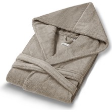 L’appartement Chicago Fibrosoft ® Warm Gray Pamuklu Kapüşonlu Unisex Bornoz