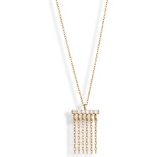 Ginza Design Jewelry Skyfall Pırlanta Taşlı 14 Ayar Altın Kadın Kolye