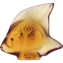 Lalique Fish Kristal Amber Obje