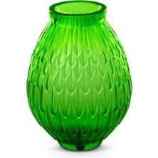 Lalique Plumes Small Yeşil Kristal Vazo