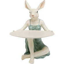 Kare Design Lady Rabbit Tray Dekoratif Obje
