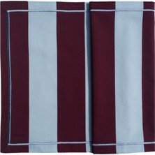 Meja Atelier Dahlia Bordo Çizgili Pamuk Runner 50 x 160 cm