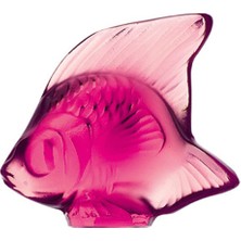 Lalique Pembe Balık Formlu Kristal Obje