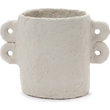 Serax Pot White Earth Kırık Beyaz Seramik Vazo 21 cm