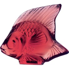Lalique Kırmızı Balık Formlu Kristal Obje