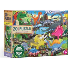 Eeboo Dinosaur Land 20 Parça Çocuk Puzzle