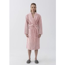 Qua Home Eclair Gül Kurusu Penye Pamuklu Unisex Bornoz