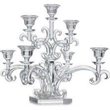 Royal Family Şeffaf 7 Kollu Kristal Şamdan