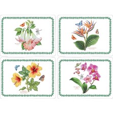 Portmeirion Exotic Botanic Garden Desenli Ahşap Büyük Boy 4'lü Amerikan Servis Seti