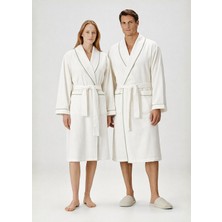 İrya Dolce Yeşil Çizgili Bambu Unisex 2'li Bornoz Takımı