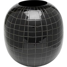 Kare Design Siyah Metal Vazo