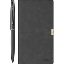 Scrikss SD700-C1 Premium Toledo C7 Siyah Defter ve 108 Prestij Mat Siyah Tükenmez Kalem Seti