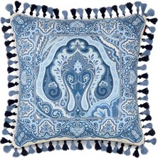 Etro Home Hoa Mavi 45X45 cm Dekoratif Yastık