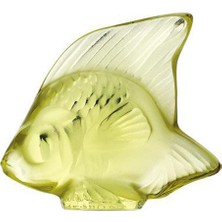 Lalique Sarı Balık Formlu Kristal Obje