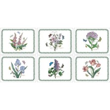 Portmeirion Botanic Garden Desenli Ahşap 6'lı Amerikan Servis Seti