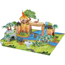 Cubic Fun National Geographic Kids Orman Hayvanları 65 Parça Çocuk 3D Puzzle Oyun Seti DS1077H