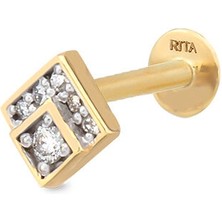 Rita Fine Jewelry Cubic 14 Ayar Altın Pırlanta Piercing