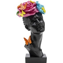 Kare Design Butterfly Lady Siyah Dekoratif Biblo