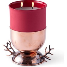 Atelier Terra Madre Scarlett Bronz Döküm Geyik Boynuzlu Kokulu Soya Mumu